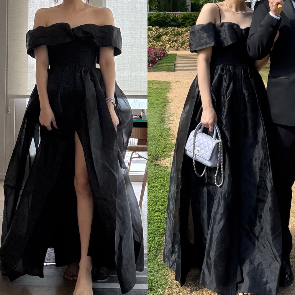 AJE Off-Shoulder Black Dress - Picture 3 of 12